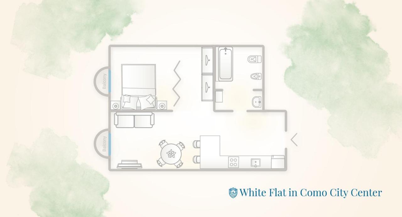 White Flat In Como City Center By Rent All Como Bagian luar foto